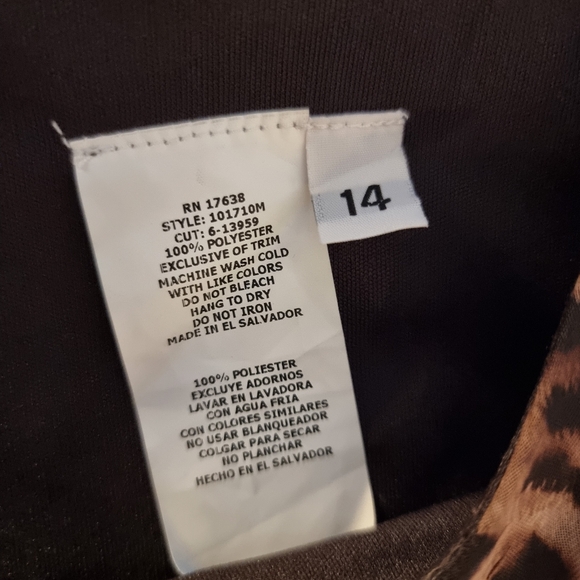 NWT Db Collection Sleeveless Leopard Dress With Short Sleeved Blazer. - Picture 16 of 16